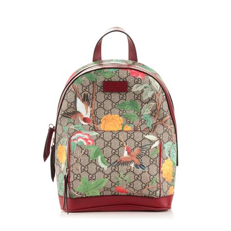 GUCCI GG Supreme Monogram Tian Web Small Day Backpack 